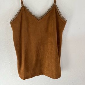 Suede tank top